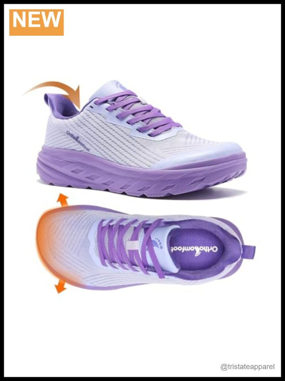 Orthopedic Wide Running Shoes Arch Support Plantar Fasciitis Sneakers